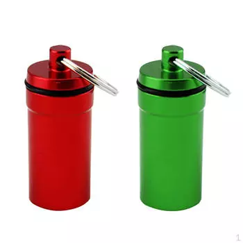 2 шт. водонепроницаемый чехол для таблеток, контейнеры, бутылки, брелок для ключей для кемпинга, путешествий на открытом воздухе