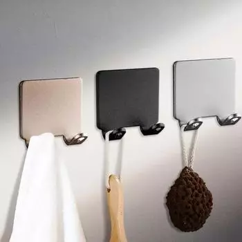 2 шт., водонепроницаемый клейкий держатель для бритвы из нержавеющей стали, настенный крючок без отверстий, органайзер для одежды, полотенец, кухни, ванной комнаты, вешалка для домашней вилки