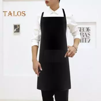 2 шт., водонепроницаемый комплект кухонных фартуков с 2 карманами для мужчин и женщин, маслостойкие кухонные фартуки-нагрудники для поваров-художников белый