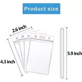 2 шт., водонепроницаемый прозрачный чехол для карты судового билета, держатель для багажной бирки