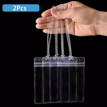 2 шт., водонепроницаемый прозрачный чехол для карты судового билета, держатель для багажной бирки