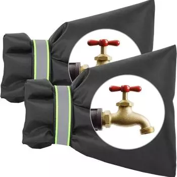 2 шт. водонепроницаемый уличный кран защита от замерзания со светоотражающими полосками протектор крана утолщенный многоразовый кран протектор