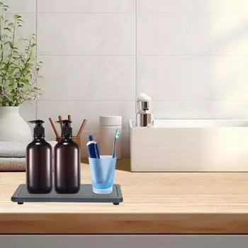 2 шт. водопоглощающий каменный поднос, быстросохнущий диатомитовый подставка под раковину, противоскользящий держатель для кухонной губки, подносы для туалетного столика в ванной 20cm белый