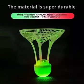 2 шт. воланы для бадминтона, бейсбольные тренировки, ветрозащитное освещение, птички, освещение на 360 градусов, мячи для бадминтона для занятий спортом, фитнеса красный