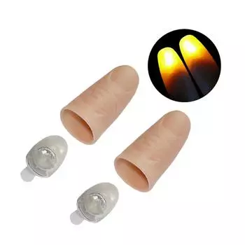 2 шт., волшебная подсветка для вечеринок из ПВХ, светящиеся большие пальцы, трюк, появляющийся свет крупным планом жёлтый