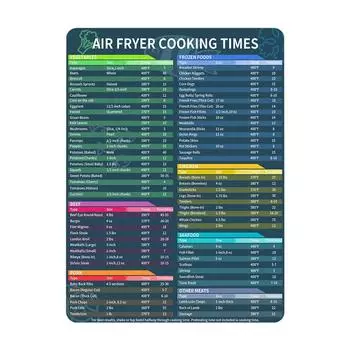 2 шт., воздушная фритюрница, время приготовления, водонепроницаемая, кулинарный чит, Справочная таблица времени для фритюрницы, поваренная книга