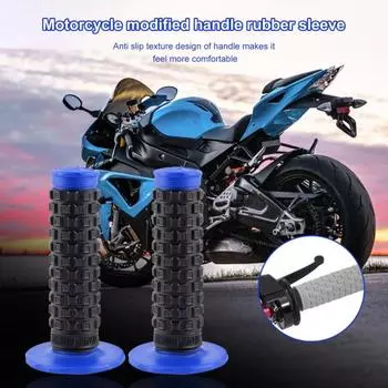 2 шт., вращающаяся противоскользящая резиновая ручка для мотоцикла, 7/8 дюйма, 22 мм, ручка серый