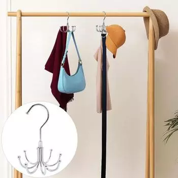 2 шт. вращающиеся вешалки для ремня, удобный органайзер для ремня, многофункциональные поворотные крючки для хранения в шкафу 2pcs