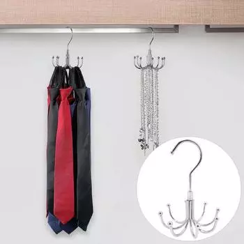 2 шт. вращающиеся вешалки для ремня, удобный органайзер для ремня, многофункциональные поворотные крючки для хранения в шкафу 2pcs