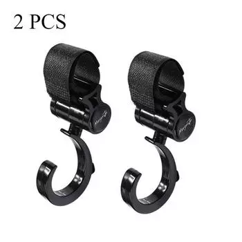 2 шт. вращающийся на 360 градусов крючок для детской коляски регулируемые крючки для детской коляски вешалка для сумок автокресло 2PCS-Style2 чёрный