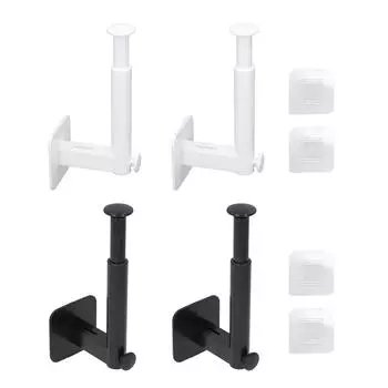 2 шт. выдвижная стойка для шляп на 15–20 головных уборов, органайзер в форме буквы L, крючки на липучке, без проколов, для хранения бейсболок White