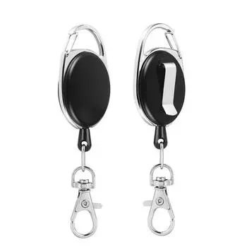 2 шт. выдвижной держатель для бейджа из АБС-пластика с зажимом для катушки и зажимом для ремня