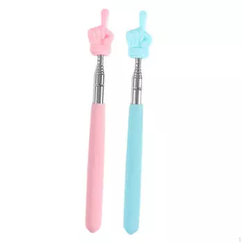 2 шт. выдвижные указки мини-ручная указка многофункциональная телескопическая для учителей Pink Blue