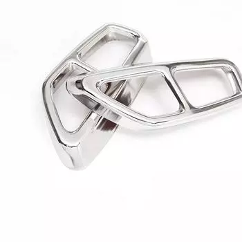 2 шт. выхлопной воздушный фильтр из нержавеющей стали 2–4 крышки автомобильные аксессуары наклейка для BMW G30 G32 G31 630i 640i 530i GT 2017 2018 серебряный