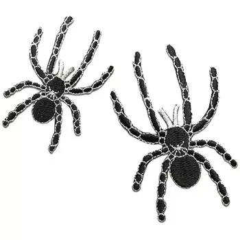 2 шт. вышитые нашивки в виде паука, термонаклейки, пришивные аппликации, вышитые нашивки, классные нашивки для мальчиков и девочек