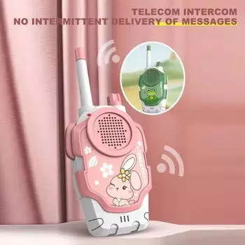 2 шт., взаимодействие родителей и детей, детские рации, игрушки, радиотелефон на дальние расстояния, для улицы зелёный