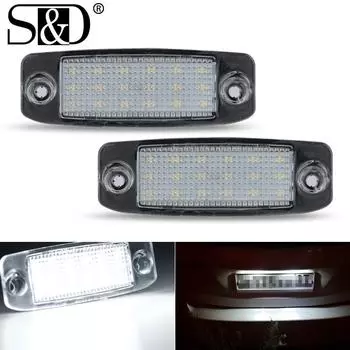 2 шт. ксеноновые белые светодиодные лампы подсветки номерного знака автомобиля Canbus 6000K 12 В для Hyundai Sonata YF GF