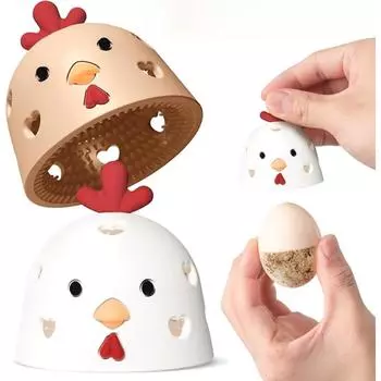 2 шт. Яйцемоечная машина для чистки яиц, щетка для чистки яиц, силиконовая щетка для мытья яиц, инструмент для сбора яиц во дворе коричневый/бежевый