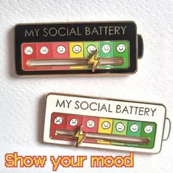 2 шт., забавная эмалированная брошь для влюбленных, 7 настроений, которые можно перенести на свое, милая художественная брошь, сумка для одежды, металлический значок, повседневные ювелирные изделия, подарок на день Святого Валентина Pink&Orange