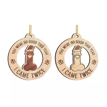 2 шт. Забавные рождественские украшения, кулон с шариками, игривый розыгрыш, подарок для любителей автомобилей, любителей праздников, забавное украшение