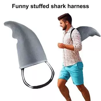 2 шт. забавный чучело акулы, плечевой ремень, выдвижной плавник, аксессуар для взрослых, костюм для домашних животных, рыбы, реквизит, украшение для вечеринки
