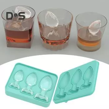 2 шт., забавный лоток для льда, многоразовая форма для самостоятельного изготовления шоколада, мыла, пробки для бутылок, силиконовый ледогенератор для вечеринок, баров розовый/белый