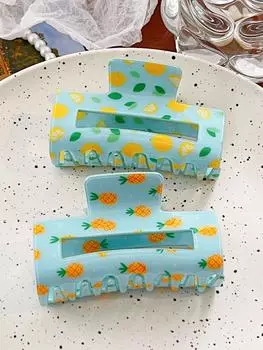 2 шт. Забавный зажим для волос в виде фруктов, Летняя милая фруктовая заколка для волос, украшение для женщин/девушек, Большой зажим-краб для волос для женщин