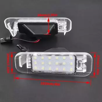 2 шт., задняя часть автомобиля, высокая яркость, белый светодиодный светильник номерного знака, лампа номерного знака для Kia Rio 2005-2011 Rio5 2006-2011 белый