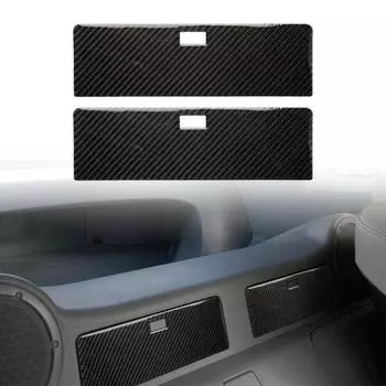 2 шт., задняя углеродная наклейка для хранения, самоклеящаяся, износостойкая, коробка из волокна, не выцветающая, автомобильная задняя часть