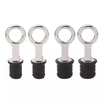 2 шт. заглушка для лодки с защелкивающейся ручкой из нержавеющей стали для слива лодки, поворотная заглушка для морской резины, аксессуары для 1 inch