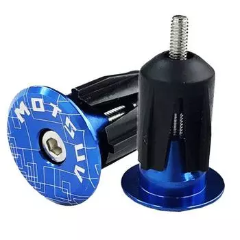 2 шт. Заглушки для концов руля велосипеда из алюминиевого сплава для шоссейного, горного велосипеда, МТБ синий