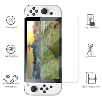 2 шт. Закаленное стекло 9H HD защитная пленка для экрана для Switch OLED Game Accessory H