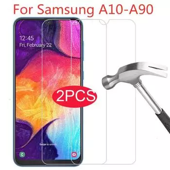 2 шт. закаленное стекло для Samsung Galaxy A10 A20 A30 A40 A50 A70 A80 A90 Защитное стекло для экрана на A21 A21s A22 A31 A51 A71 A14 A34 A54 Samsung A10 чистый