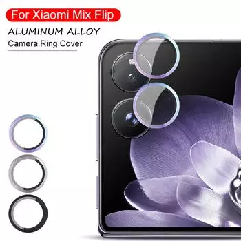 2 шт. закаленное стекло + металлическое кольцо защитная пленка для объектива камеры для Xiaomi MIX Flip Len Glass Protector Color: Черный / Цветной For Xiaomi MIX Flip разноцветный