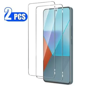 2 шт., закаленное стекло, прозрачная пленка для экрана HD для Redmi 13C 12 12C Note 13 12S 11 11s 12 4G Note 13 Pro/Note 12 Pro + 5G POCO F5 X6 M6 RedMi 12C чистый