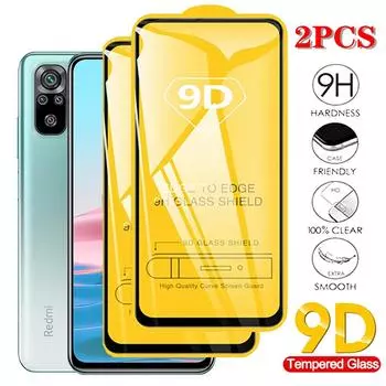 2 шт. быстрое выхлопное полное закаленное стекло для Xiaomi Redmi Note 13 12 11 10 9 Redmi 10 9 9A 9C 9T защитная пленка для экрана Poco X3 NFC M4 Pro Xiaomi Mi 9SE