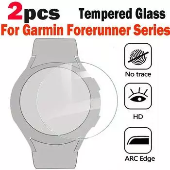 2 шт., закаленное стекло с твердостью 9H для Garmin Forerunner 55 235 245, защитная пленка для экрана Forerunner 735 XT 645 745 935 945 955 965 класса