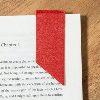 2 шт., закладки ручной работы из искусственной кожи, однотонные, износостойкие, водонепроницаемые, декоративные угловые закладки для книг, этикетки для блокнота светло-коричневого