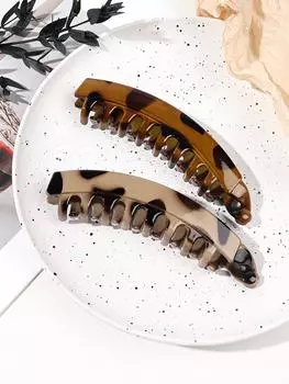 2 шт. Заколка-банан для хвоста в форме рыбы для густых волос, Черепаховая нескользящая заколка-краб для волос для девочек и женщин, Аксессуар для волос