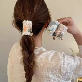 2 шт., заколка для волос из ткани с рисунком тушью, элегантный женский головной убор, текстурированные новые китайские шпильки для волос, женские 2Pcs Style A