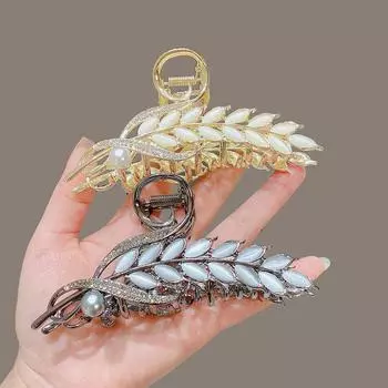 2 шт. заколка для волос «кошачий глаз» с пшеничными ушками, легкая роскошная заколка в виде акулы, аксессуары для волос