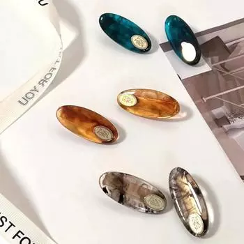 2 шт. заколка для волос с челкой, модная заколка для волос, маленькая, изысканная, ретро, янтарная, сломанная, боковая заколка для волос, заколка для волос «утконос»