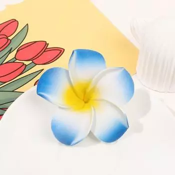2 шт., заколка для волос с цветком плюмерии, Нескользящие красочные боковые зажимы, декоративные пластиковые аксессуары для волос для женщин и девочек розовый