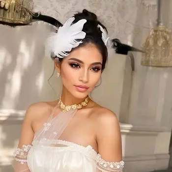 2 шт. заколка для волос с перьями, повязка на голову в виде шара, аксессуары для волос в стиле балета, украшения для вечеринки, свадьбы, дня рождения, вечеринки, Дня святого Валентина