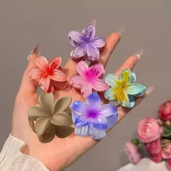 2 шт. заколка для волос в виде цветка плюмерии, маленькая заколка для волос, женская заколка-краб для волос, корейские зажимы для волос, аксессуары для волос, дропшиппинг