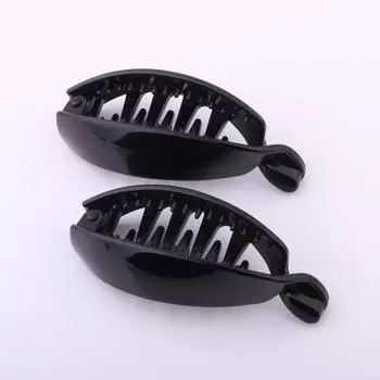 2 шт. заколки-бананы для волос, заколки для волос, забавной формы, держатели для хвоста, однотонные пластиковые заколки для волос, повседневные модные аксессуары для волос для женщин 7.5 CM