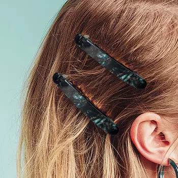 2 шт. Заколки для волос для женщин Классические ацетатные аксессуары Зажимы 8.3cm