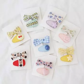 2 шт., заколки для волос с бантом принцессы для маленьких девочек, заколки для волос с челкой сбоку, мини-милые детские заколки, аксессуары для волос для маленьких девочек