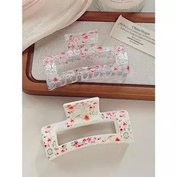 2 шт. заколки-краб для волос с принтом ромашки, заколки-цветы для тонких волос, модные аксессуары для волос для женщин и девочек