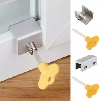 2 шт. замки для раздвижных окон без перфорации, гибкие регулируемые замки для окон из нержавеющей стали, безопасный замок для ежедневного использования A